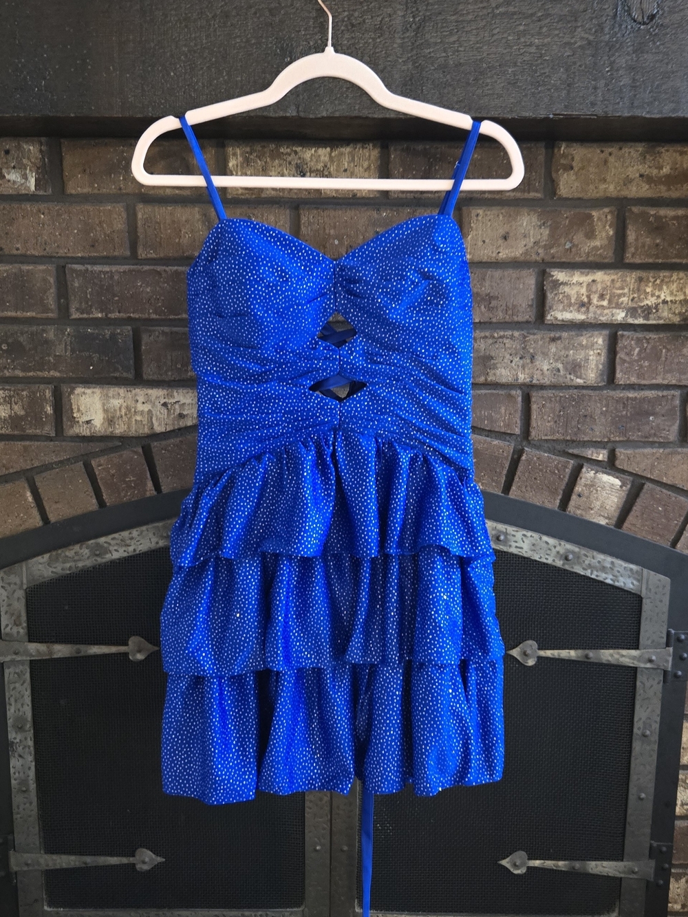 Royal Blue Tiered Party Dress
